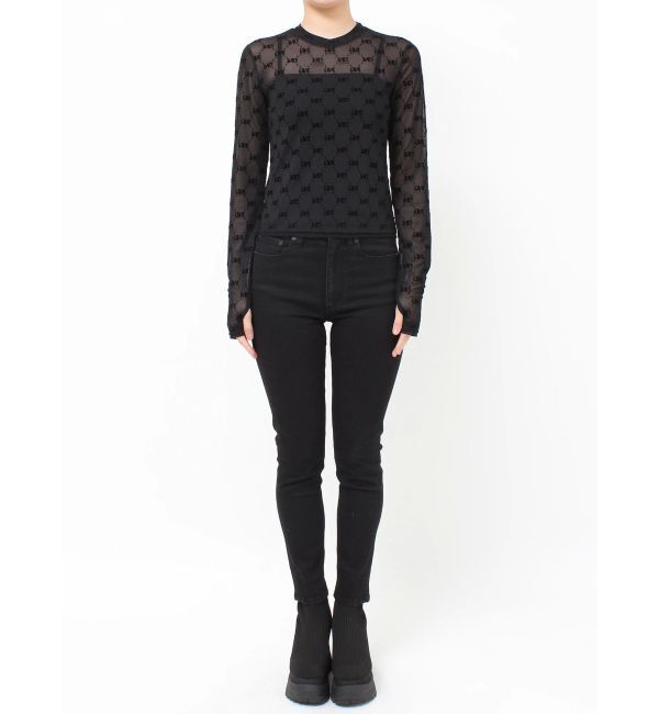 MURUA「フロッキーモノグラムシアートップス」|Tシャツ・カットソー|