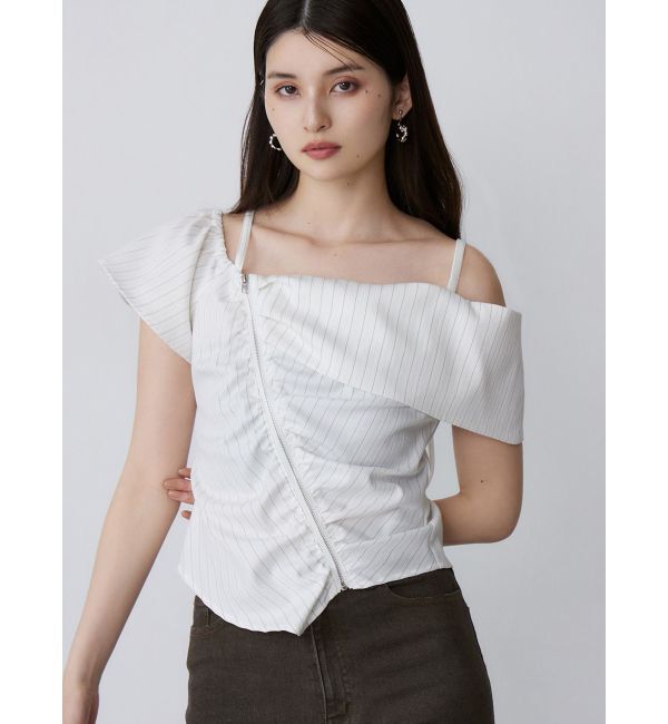 MURUA「オフショルシャーリングシャツ」|シャツ・ブラウス|ホワイト