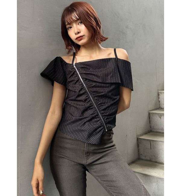 MURUA「オフショルシャーリングシャツ」|シャツ・ブラウス|