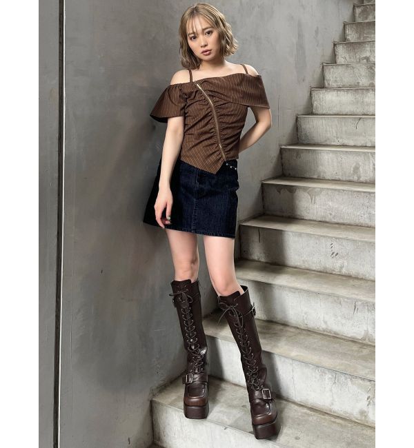 MURUA「オフショルシャーリングシャツ」|シャツ・ブラウス|