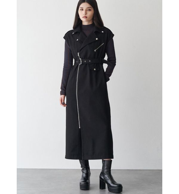 MURUA「ライダースライクジャンスカ」|ワンピース|ブラック