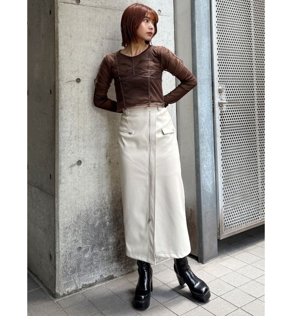 MURUA「コードビスチェデザインレイヤードトップス」|Tシャツ・カットソー|