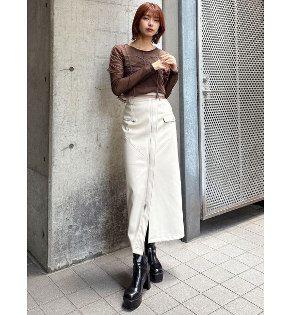 MURUA「コードビスチェデザインレイヤードトップス」|Tシャツ・カットソー|