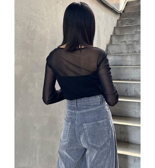 MURUA「コードビスチェデザインレイヤードトップス」|Tシャツ・カットソー|