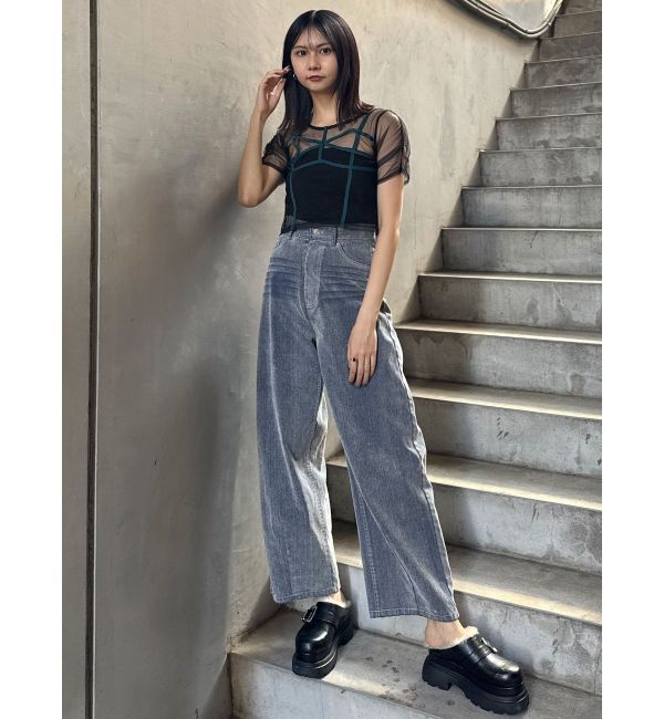 MURUA「コードビスチェデザインレイヤードトップス」|Tシャツ・カットソー|