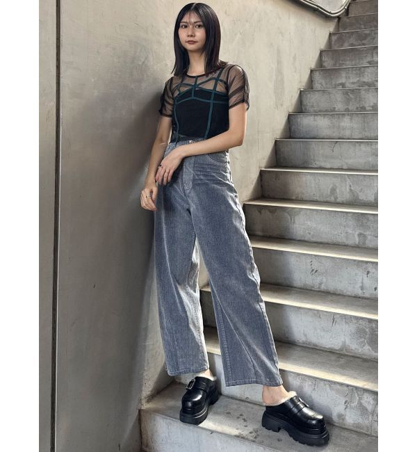 MURUA「コードビスチェデザインレイヤードトップス」|Tシャツ・カットソー|