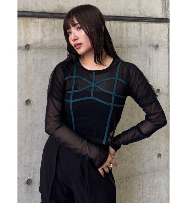 MURUA「コードビスチェデザインレイヤードトップス」|Tシャツ・カットソー|