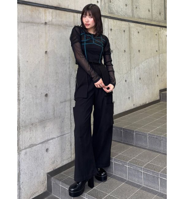 MURUA「コードビスチェデザインレイヤードトップス」|Tシャツ・カットソー|