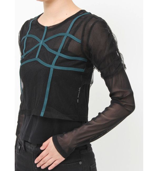 MURUA「コードビスチェデザインレイヤードトップス」|Tシャツ・カットソー|
