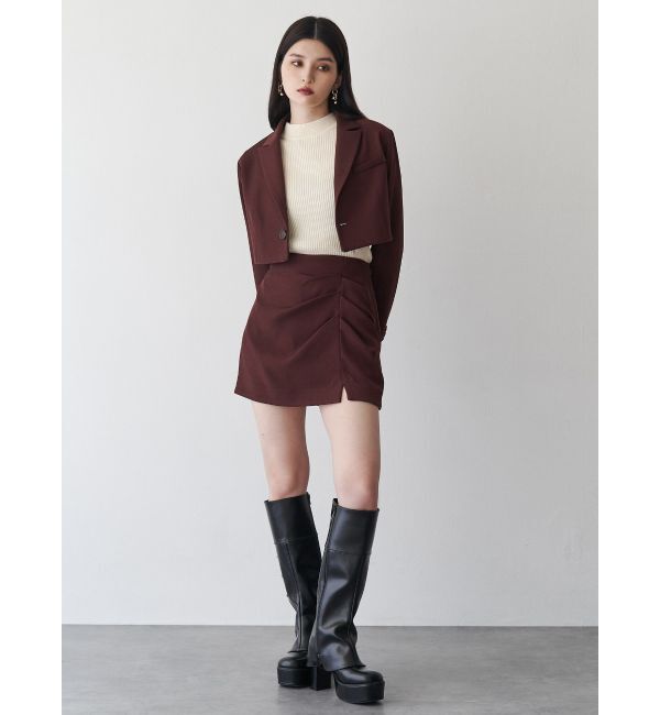 MURUA「タックドレープミニスカート【セットアップ着用可】」|スカート|