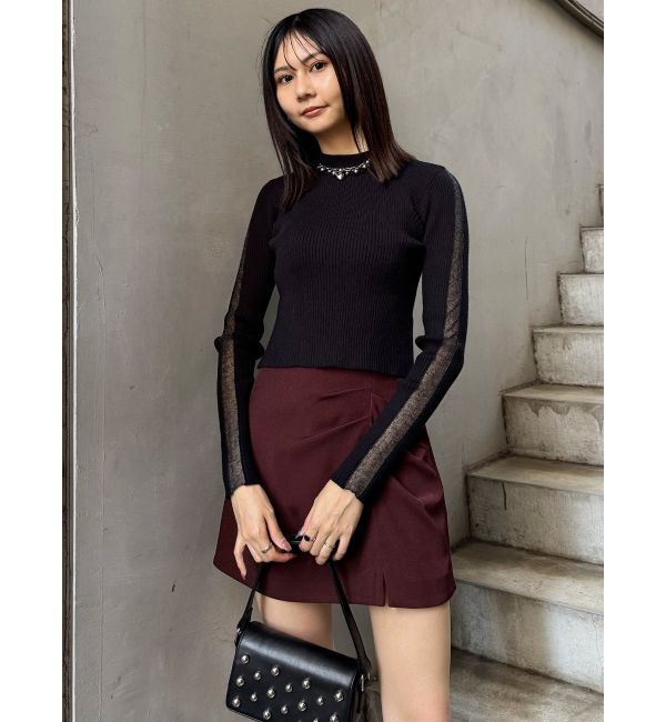 MURUA「タックドレープミニスカート【セットアップ着用可】」|スカート|