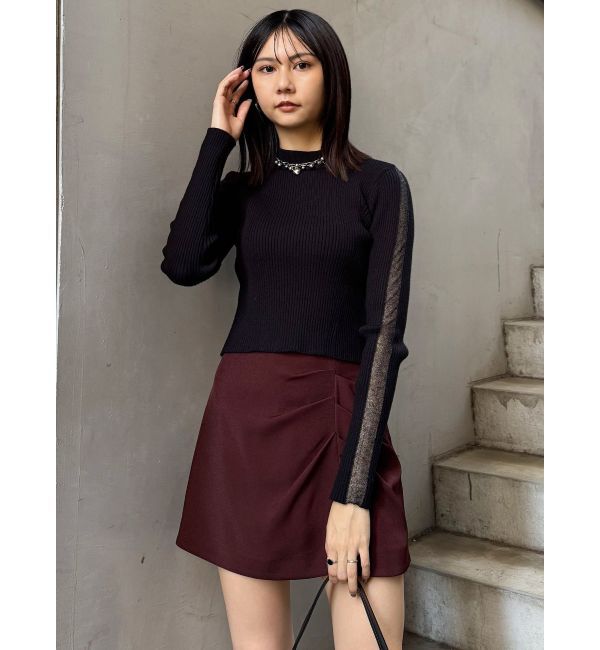 MURUA「タックドレープミニスカート【セットアップ着用可】」|スカート|