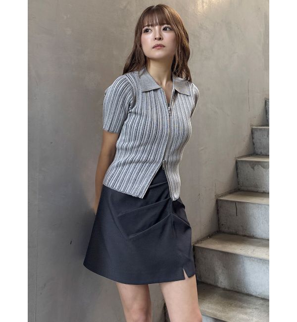 MURUA「タックドレープミニスカート【セットアップ着用可】」|スカート|