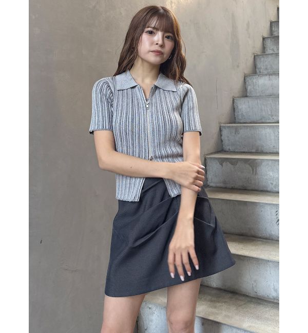 MURUA「タックドレープミニスカート【セットアップ着用可】」|スカート|