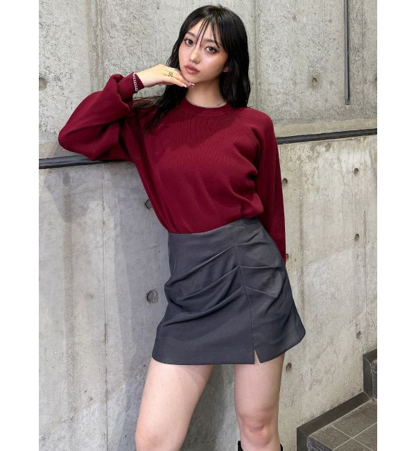 MURUA「タックドレープミニスカート【セットアップ着用可】」|スカート|