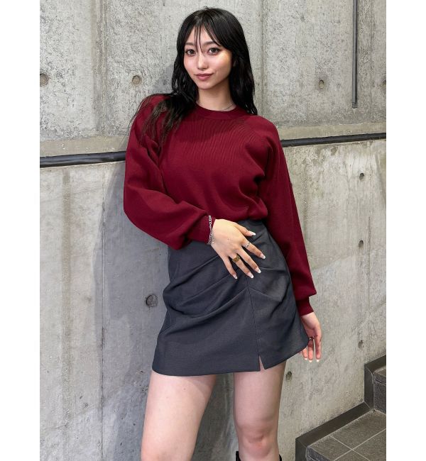 MURUA「タックドレープミニスカート【セットアップ着用可】」|スカート|