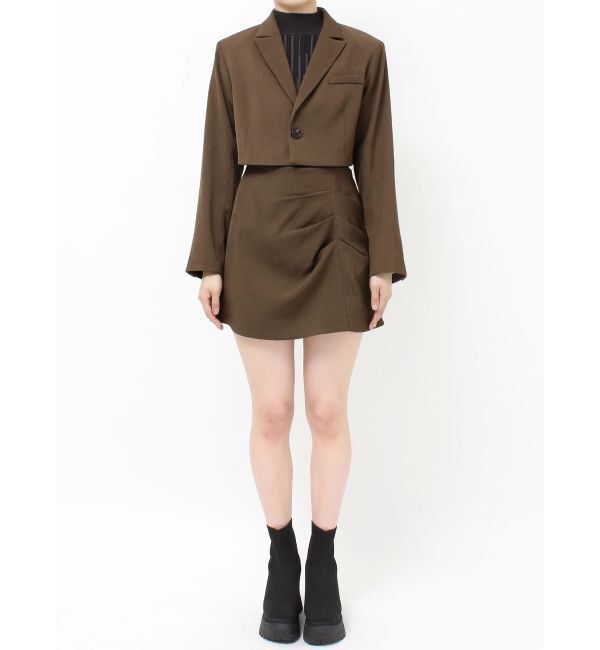 MURUA「タックドレープミニスカート【セットアップ着用可】」|スカート|