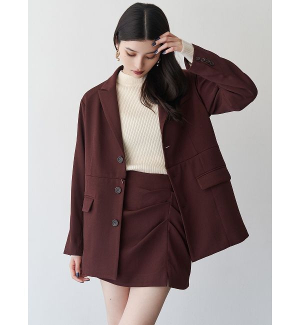 MURUA「タックドレープミニスカート【セットアップ着用可】」|スカート|