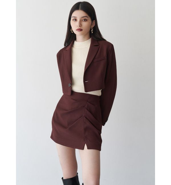 MURUA「タックドレープミニスカート【セットアップ着用可】」|スカート|