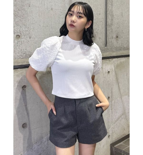 MURUA「テレコドッキングジャガードトップス」|Tシャツ・カットソー|