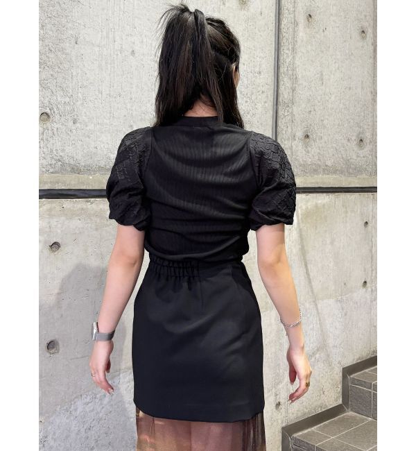 MURUA「テレコドッキングジャガードトップス」|Tシャツ・カットソー|