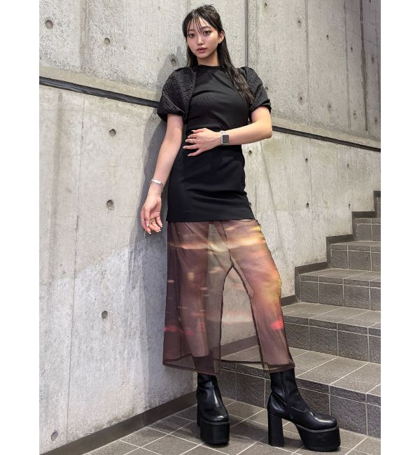 MURUA「テレコドッキングジャガードトップス」|Tシャツ・カットソー|