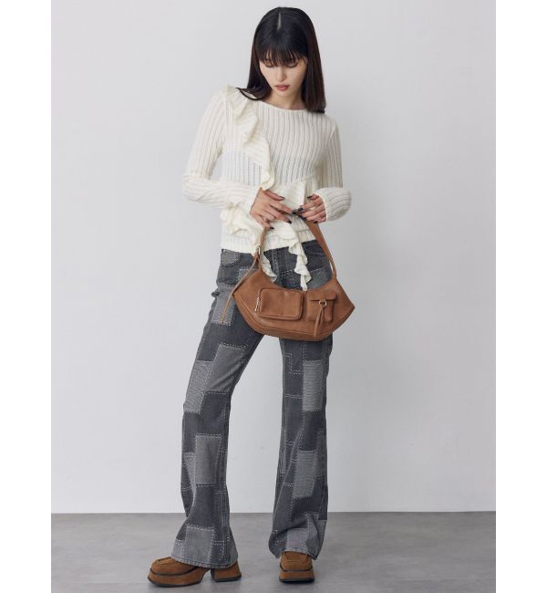 MURUA「パッチワークフレアデニム」|デニム|