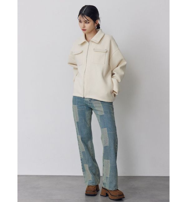 MURUA「パッチワークフレアデニム」|デニム|