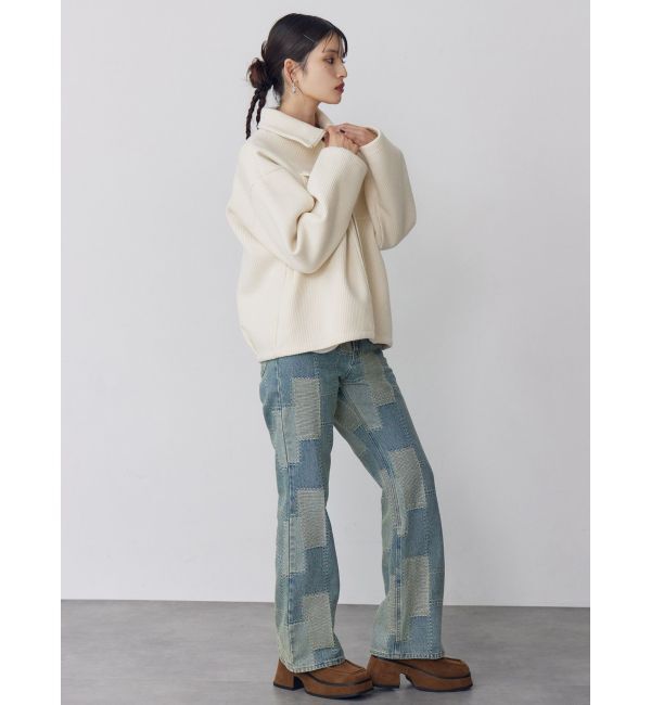 MURUA「パッチワークフレアデニム」|デニム|