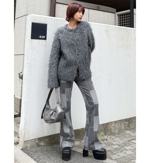 MURUA「パッチワークフレアデニム」|デニム|