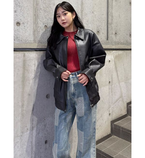 MURUA「パッチワークフレアデニム」|デニム|