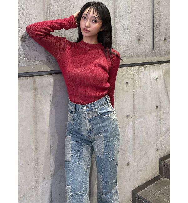 MURUA「パッチワークフレアデニム」|デニム|