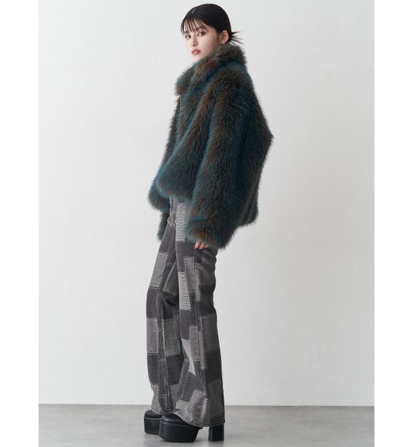 MURUA「パッチワークフレアデニム」|デニム|