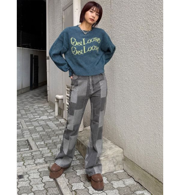 MURUA「パッチワークフレアデニム」|デニム|