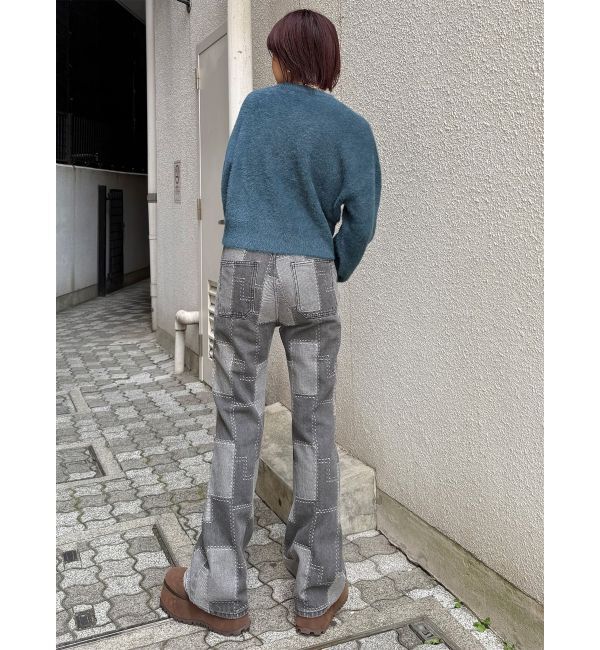 MURUA「パッチワークフレアデニム」|デニム|