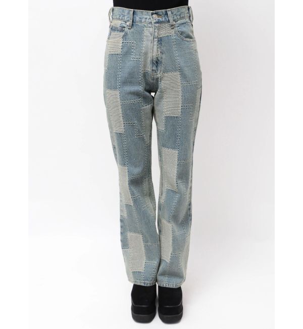 MURUA「パッチワークフレアデニム」|デニム|