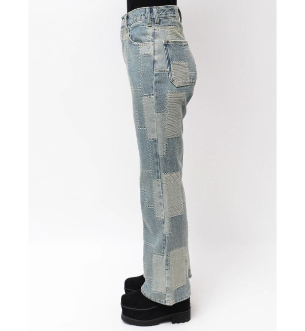 MURUA「パッチワークフレアデニム」|デニム|