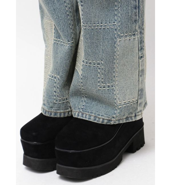 MURUA「パッチワークフレアデニム」|デニム|