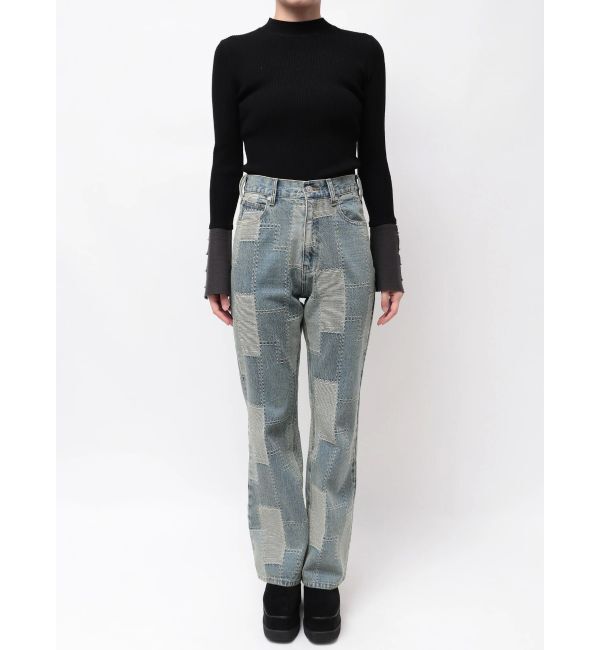 MURUA「パッチワークフレアデニム」|デニム|