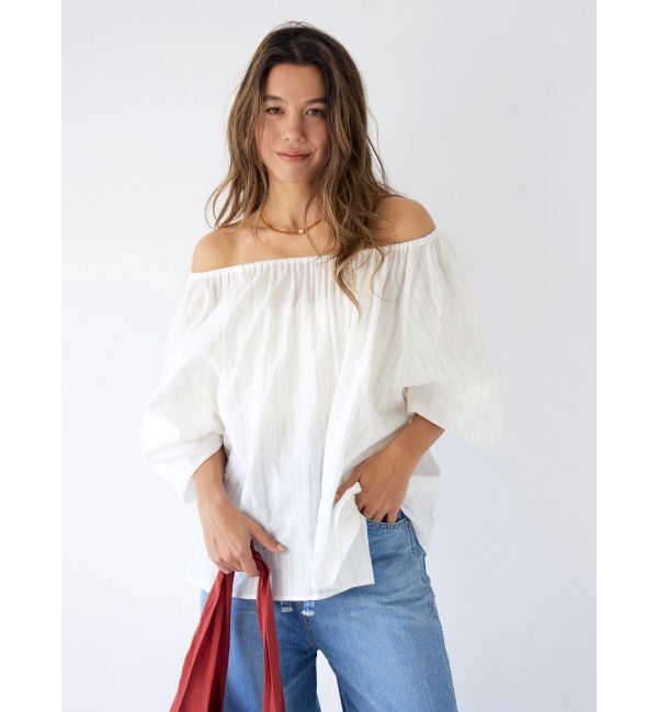 Ungrid「オフショルラメドビーハーフスリーブブラウス」|シャツ・ブラウス|