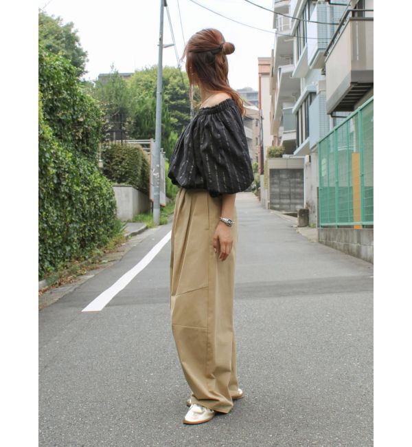 Ungrid「オフショルラメドビーハーフスリーブブラウス」|シャツ・ブラウス|