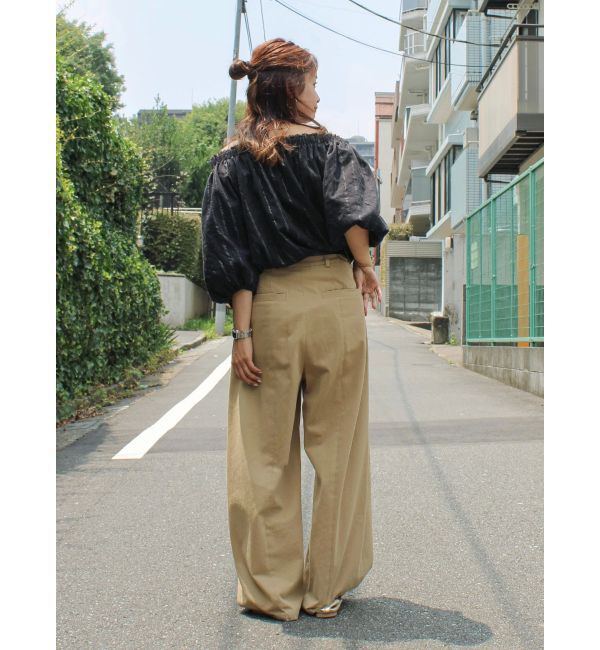 Ungrid「オフショルラメドビーハーフスリーブブラウス」|シャツ・ブラウス|