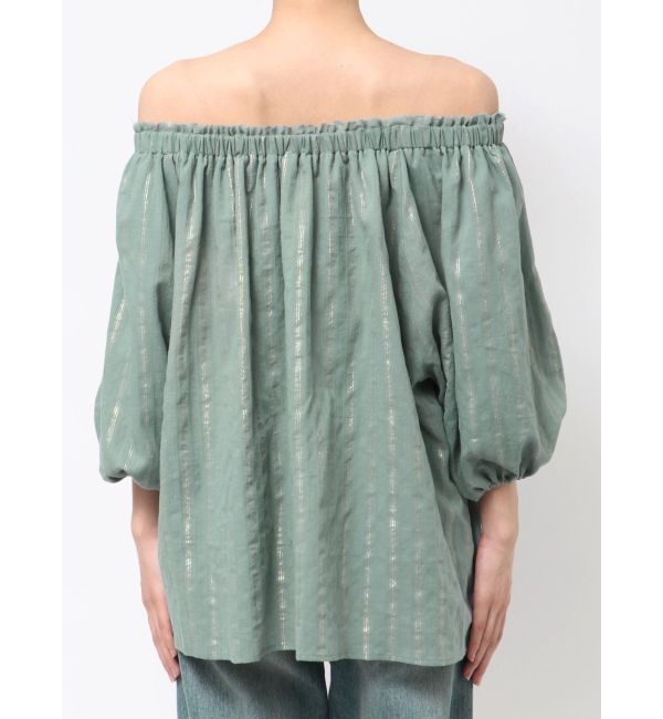 Ungrid「オフショルラメドビーハーフスリーブブラウス」|シャツ・ブラウス|