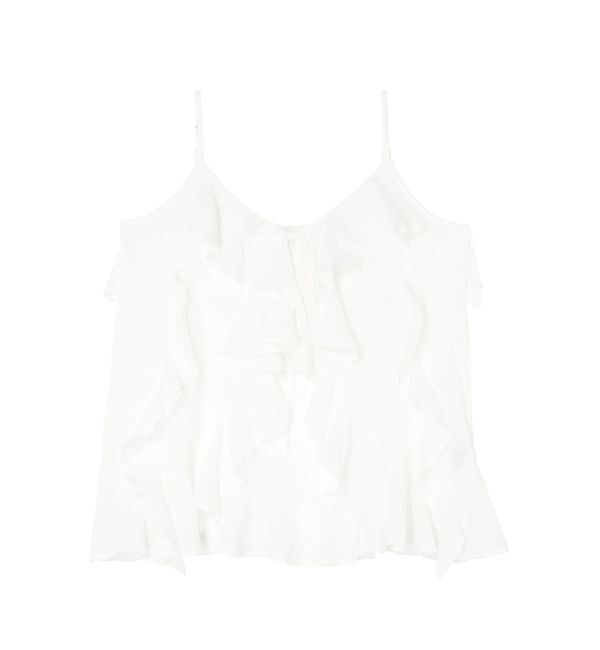 Ungrid「コットンフリルキャミ」|キャミソール|