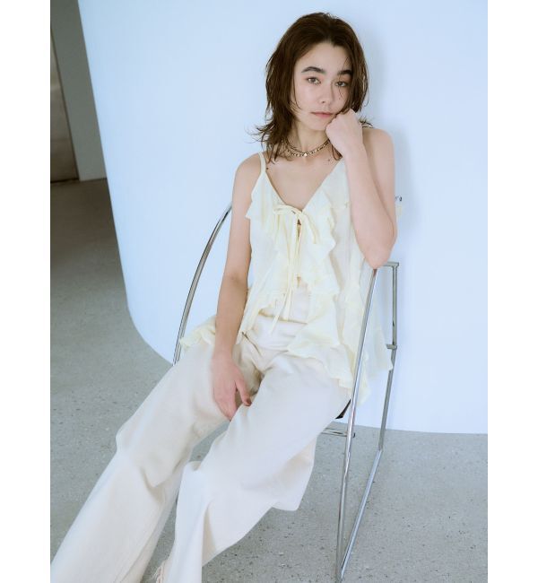 Ungrid「コットンフリルキャミ」|キャミソール|