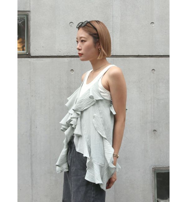 Ungrid「コットンフリルキャミ」|キャミソール|