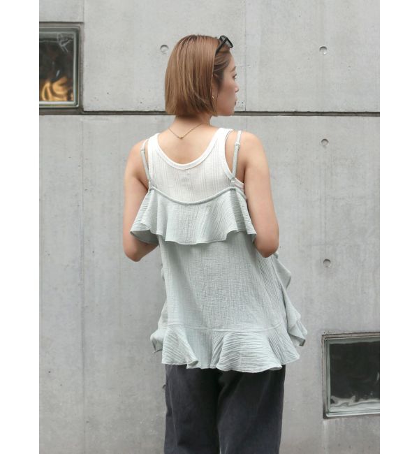 Ungrid「コットンフリルキャミ」|キャミソール|