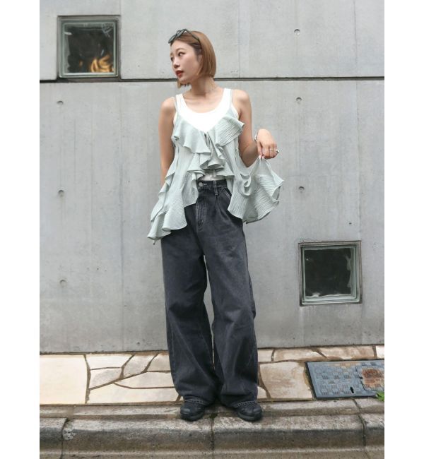 Ungrid「コットンフリルキャミ」|キャミソール|