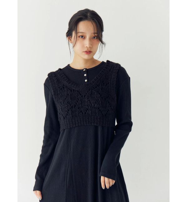Ungrid「ニットレイヤードワンピース」|ワンピース|