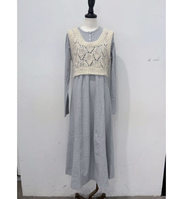 Ungrid「ニットレイヤードワンピース」|ワンピース|